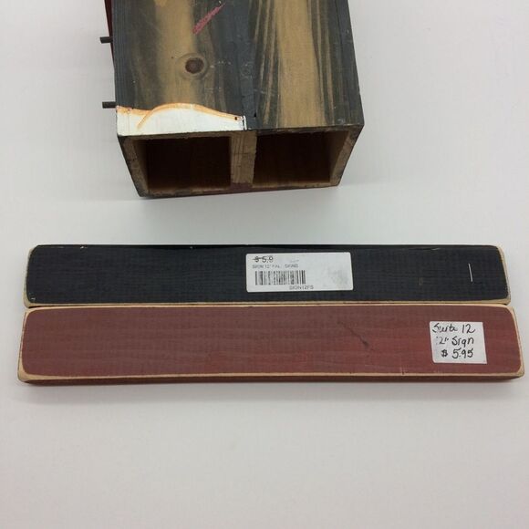 Rustic Hand Painted Winter/Christmas/Holiday Decorative Birdhouse and Plaques - Picture 4 of 10